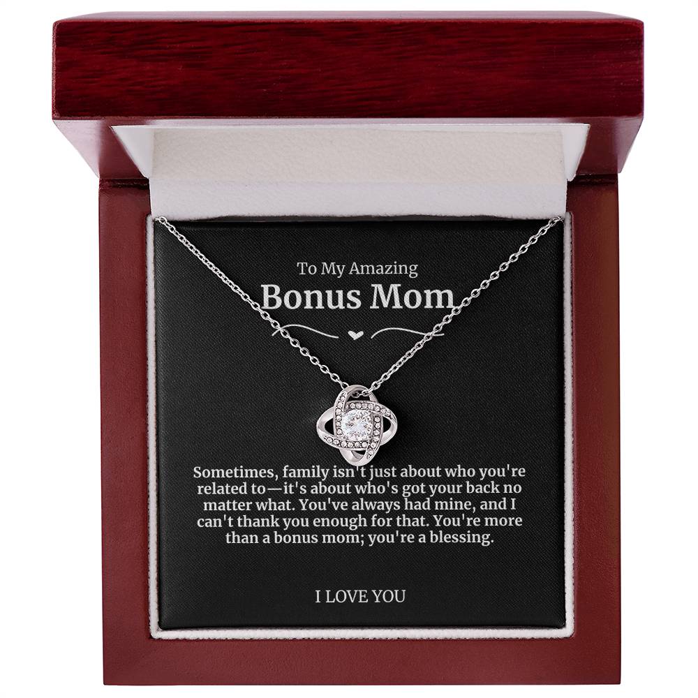 To My Amazing Bonus Mom Necklace