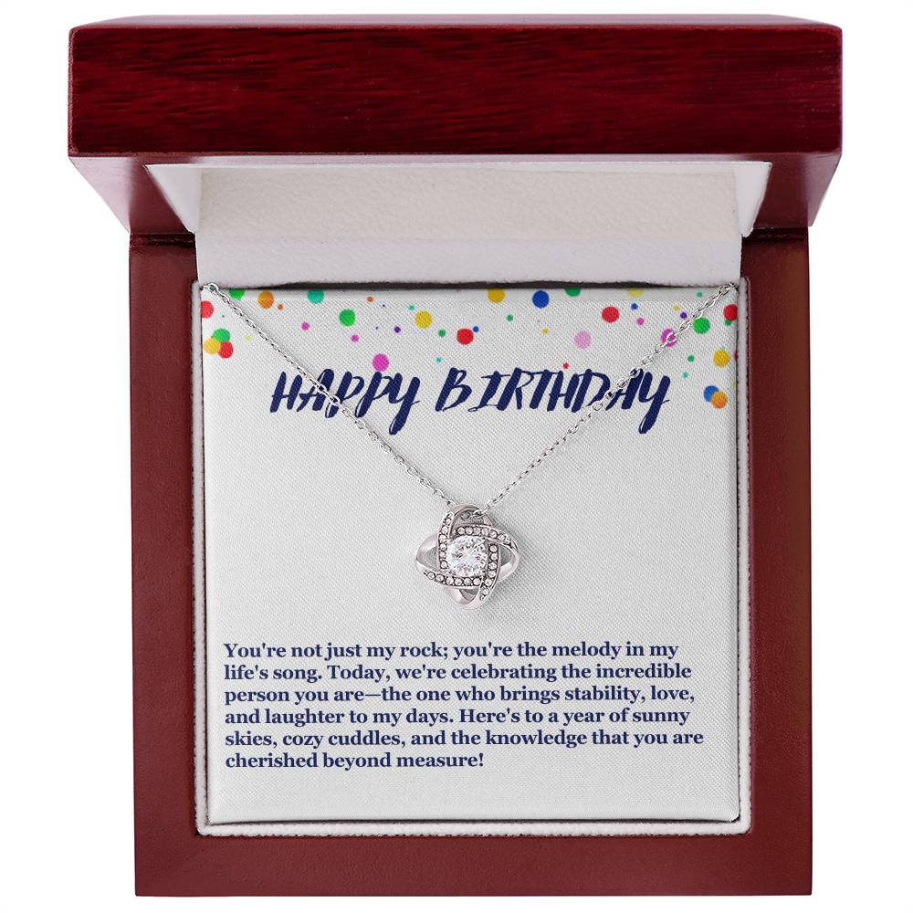 Happy Birthday Love Knot Necklace