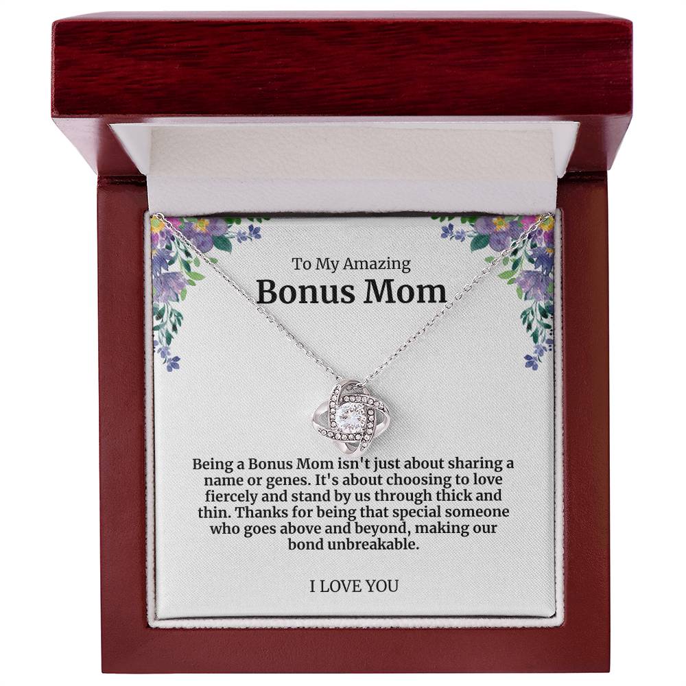 To My Amazing Bonus Mom Necklace