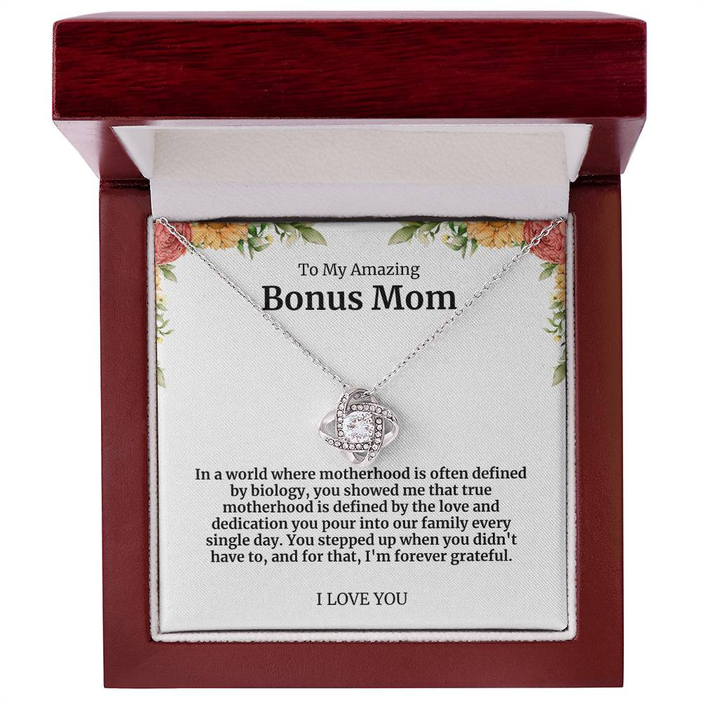 To My Amazing Bonus Mom Necklace