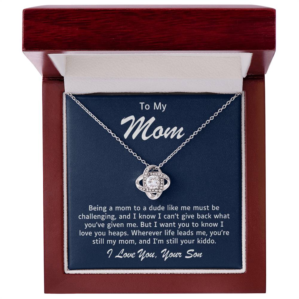 Mother Love Knot Necklace-You Will Always Be My Mom