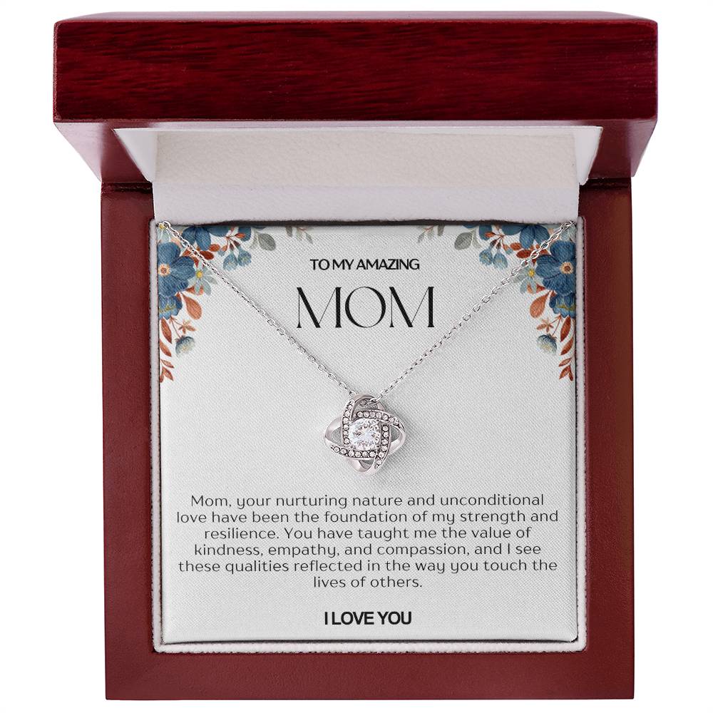 To My Amazing Mom Love Knot Necklace