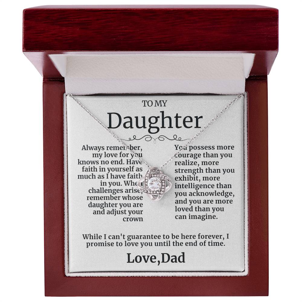 Beautiful Gift To Daughter "You Are Loved More Than You Can Imagine"  Necklace