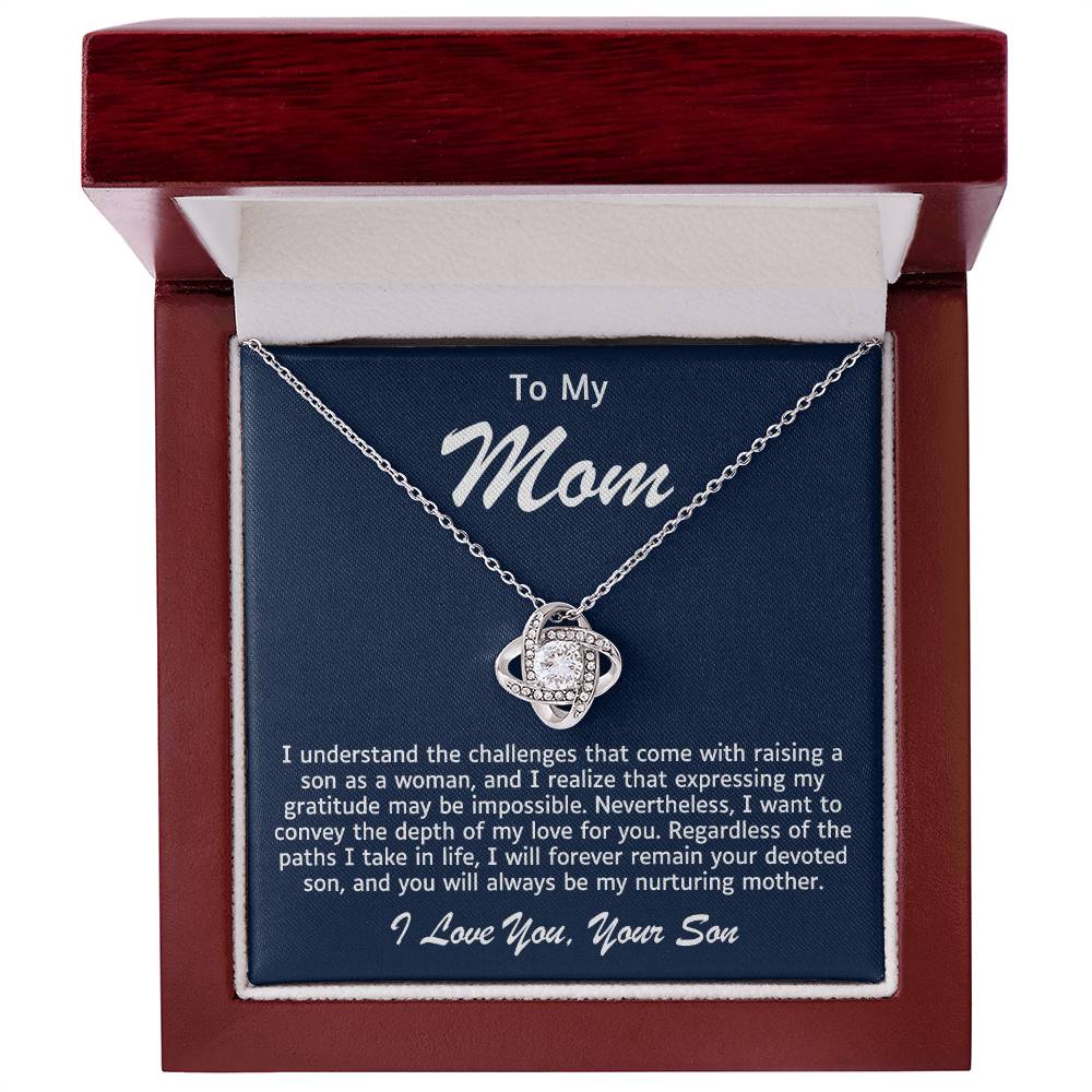 Mother Love Knot Necklace-You Will Always Be My Mom