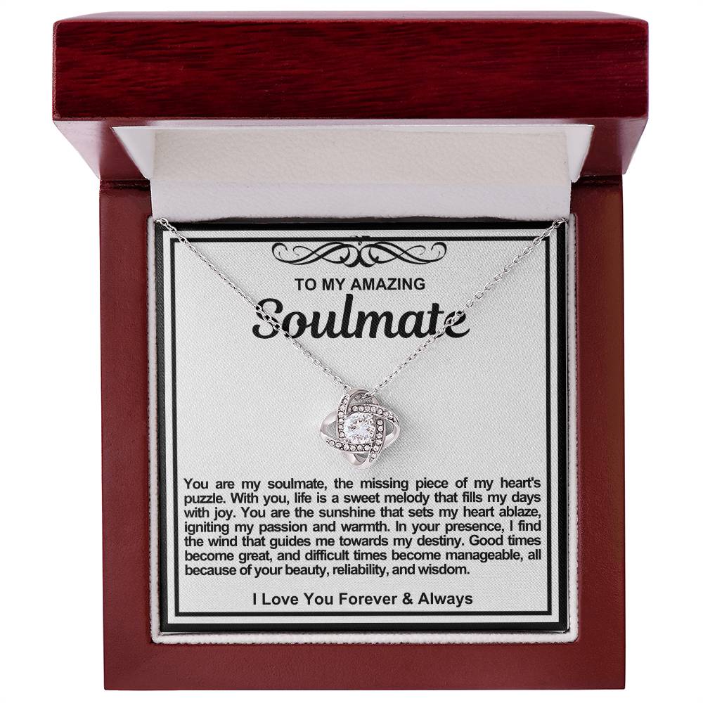 Soulmate Love Knot Necklace- The Missing Piece Of My Hearts Puzzle