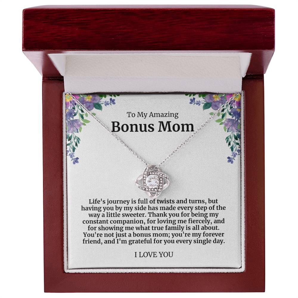 To My Amazing Bonus Mom Necklace