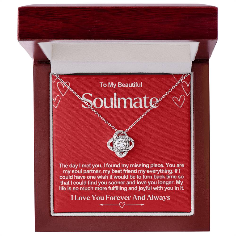 Soulmate Valentine Love Knot Necklace