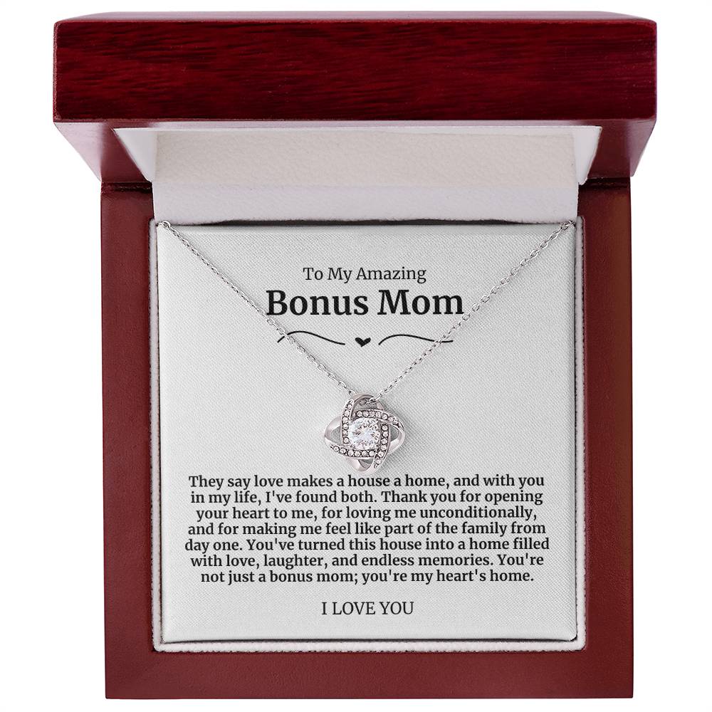 To My Amazing Bonus Mom Necklace