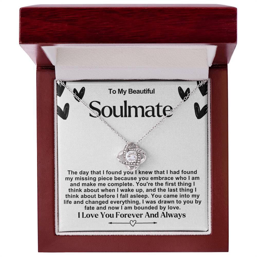 Soulmate Valentine Love Knot Necklace