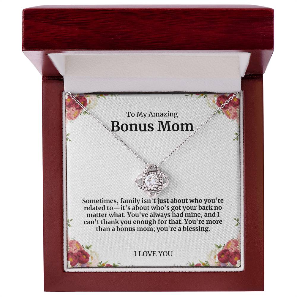 To My Amazing Bonus Mom Necklace