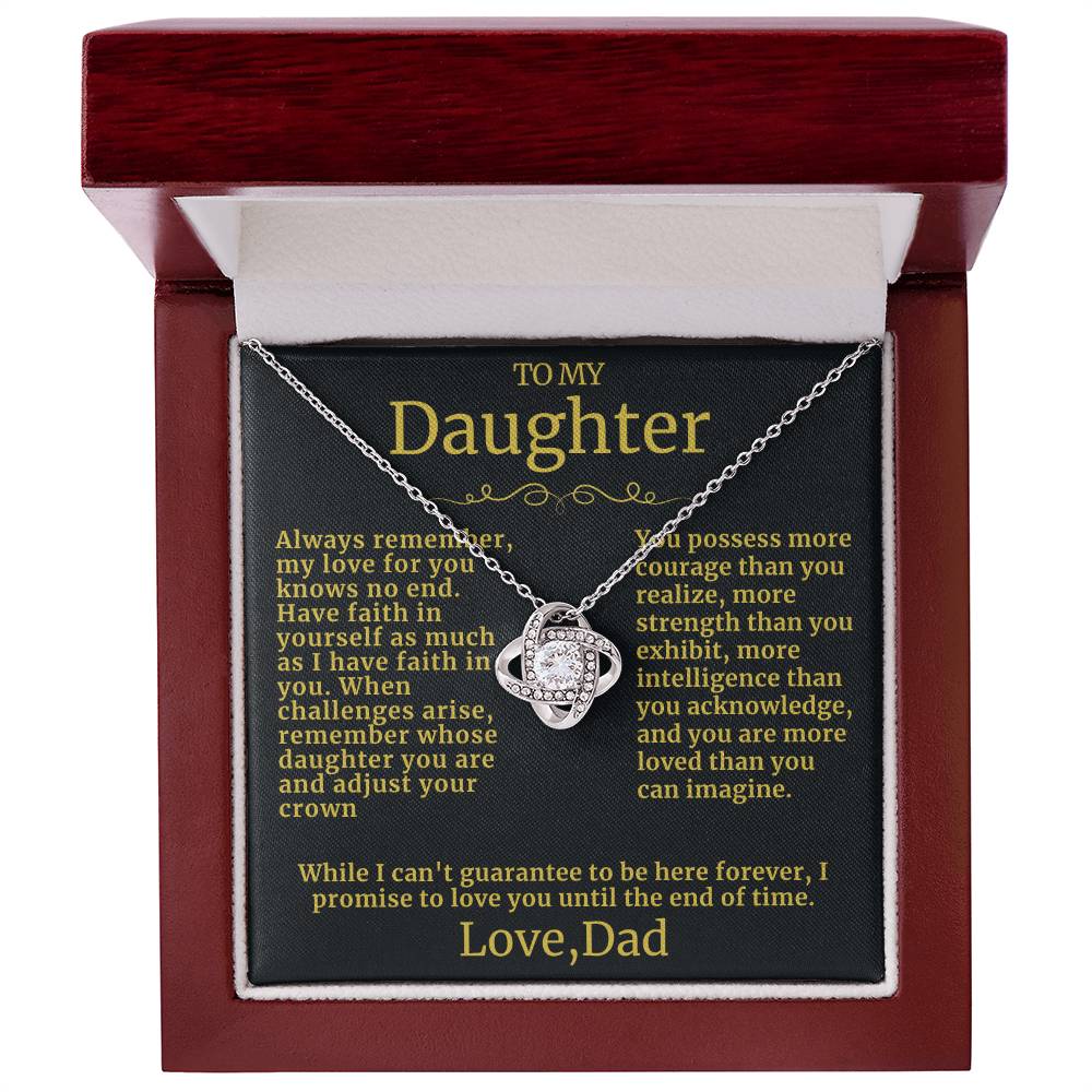 Beautiful Gift To Daughter "You Are Loved More Than You Can Imagine"  Necklace