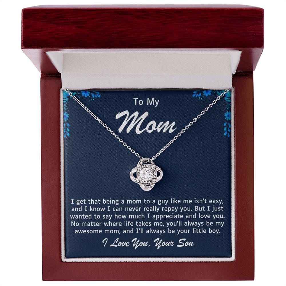 Mother Love Knot Necklace-You Will Always Be My Mom