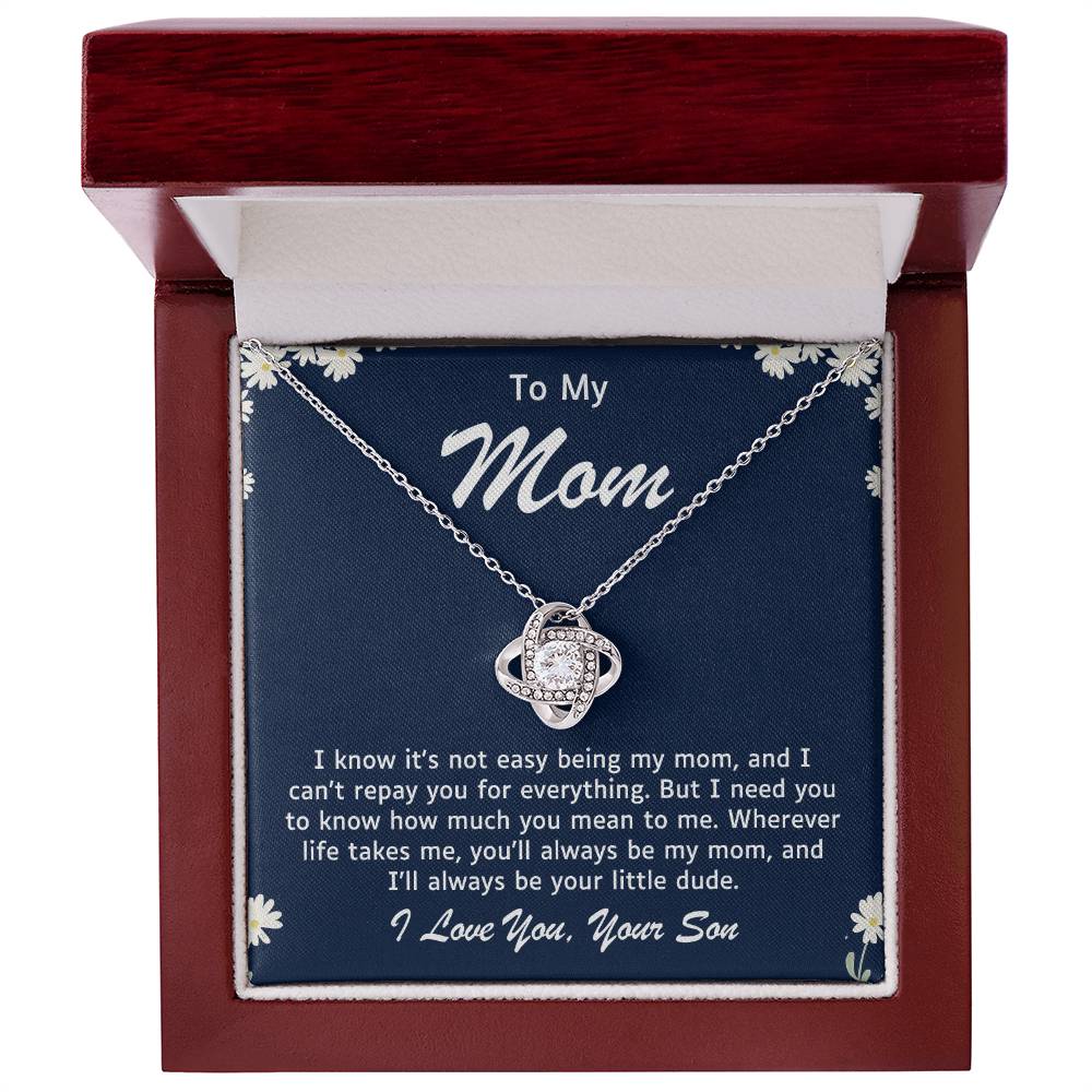 Mother Love Knot Necklace-You Will Always Be My Mom