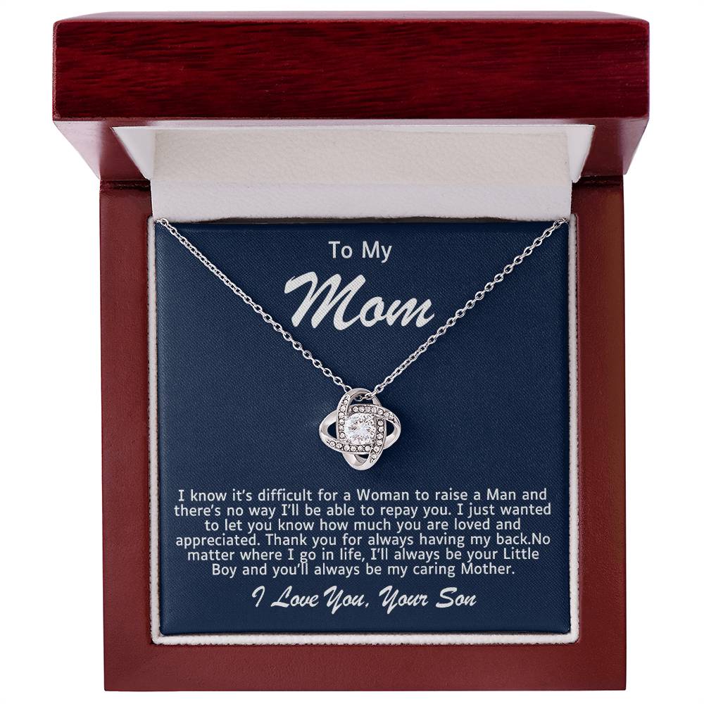 Mother Love Knot Necklace-You Will Always Be My Mom