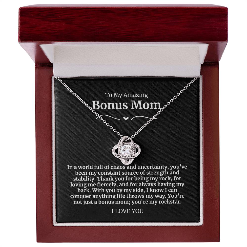 To My Amazing Bonus Mom Necklace