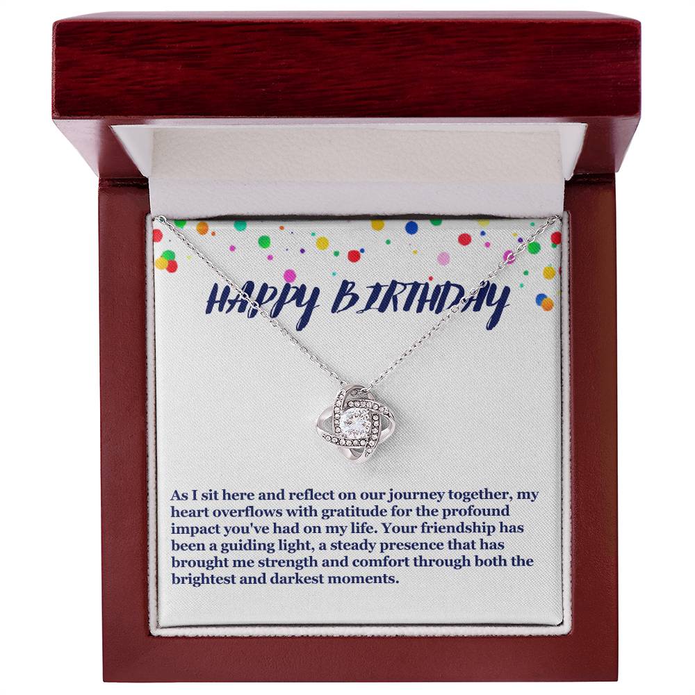 Happy Birthday Love Knot Necklace