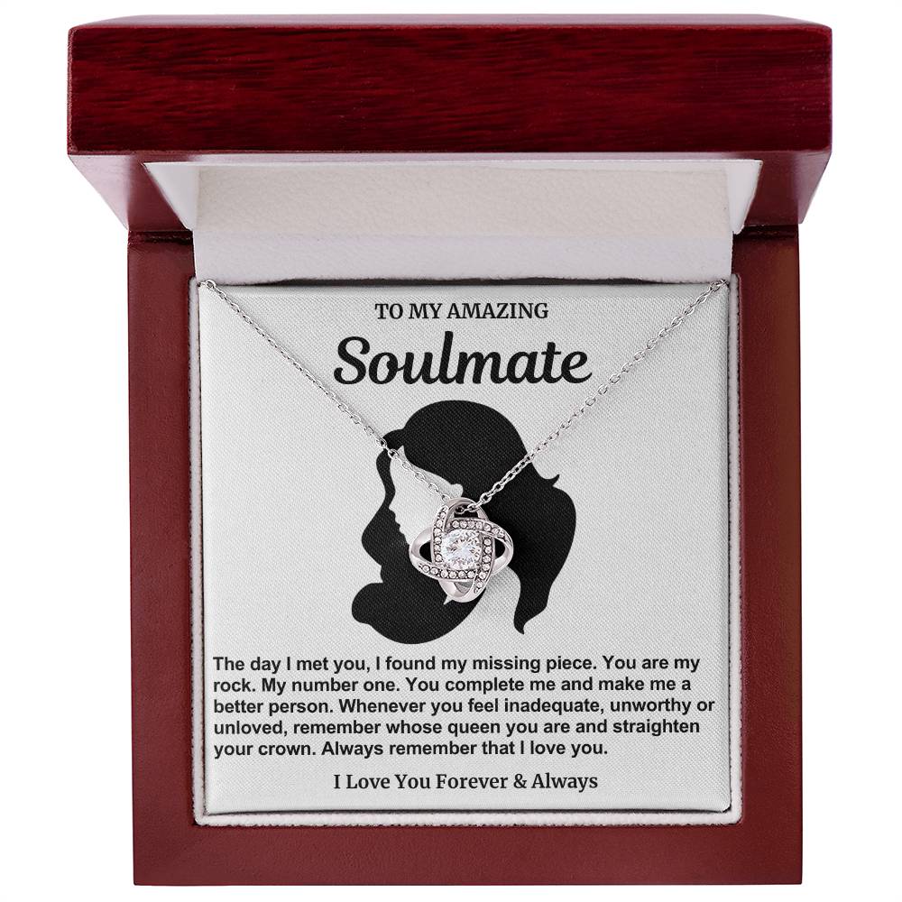 Soulmate Straighten Your Crown Love Knot Necklace