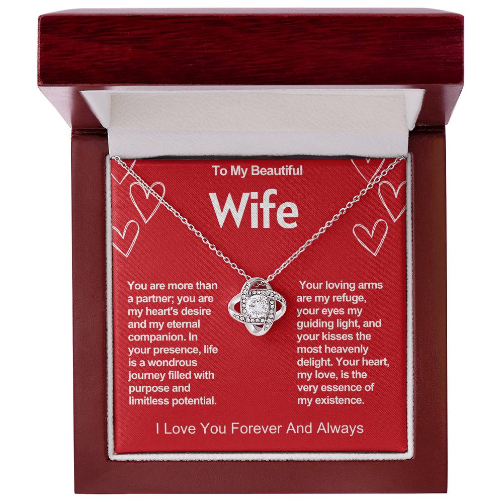 Wife Love Knot Valentine Necklace