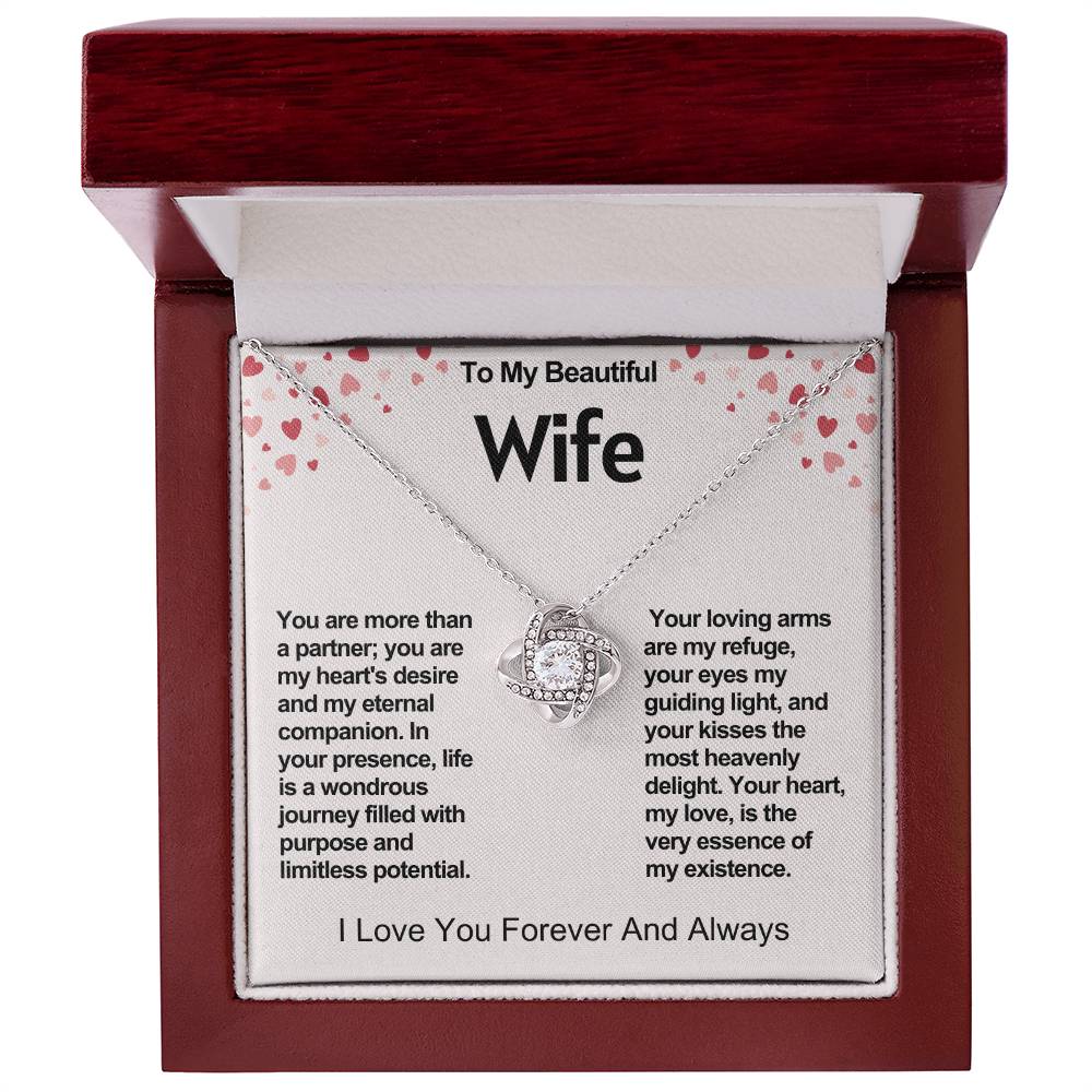 Wife Love Knot Valentine Necklace