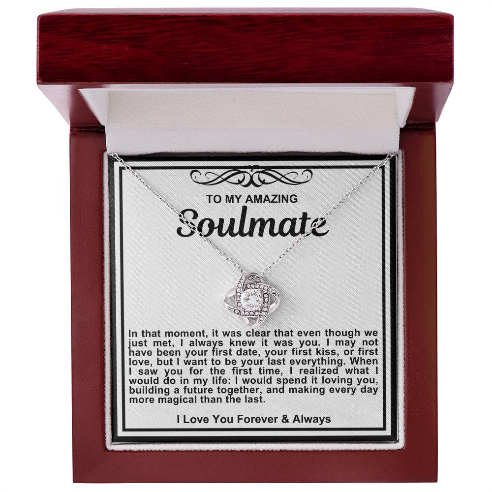 Soulmate Love Knot Necklace- I May Not Have Been Your First