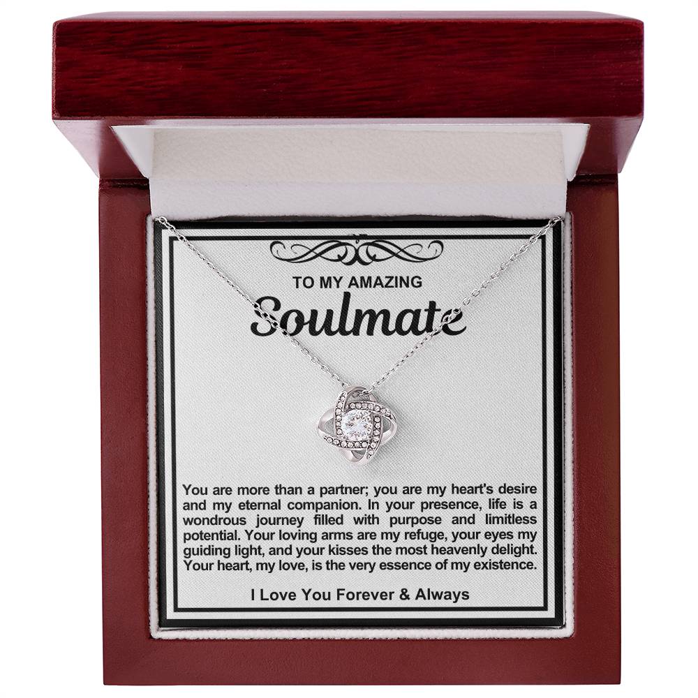 Soulmate Love Knot Necklace- You Are My Hearts Desire