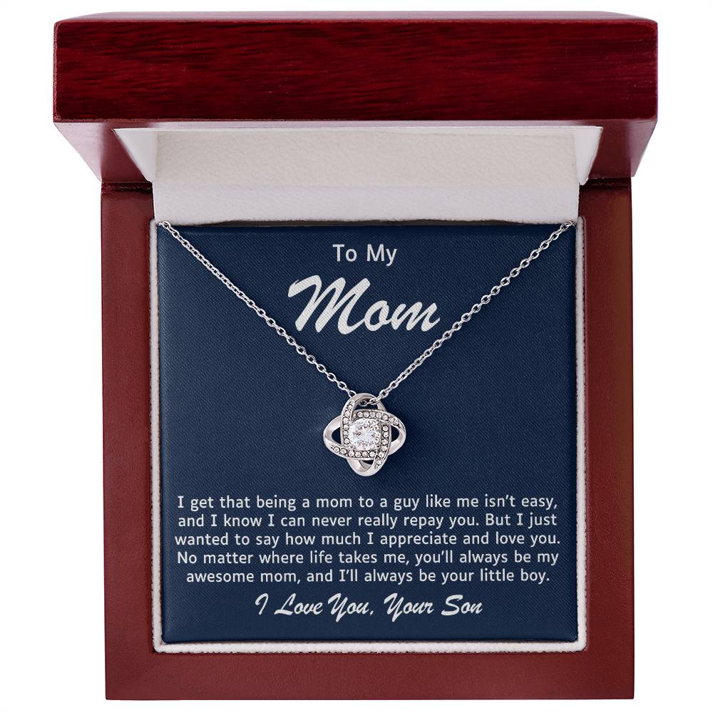 Mother Love Knot Necklace-You Will Always Be My Mom