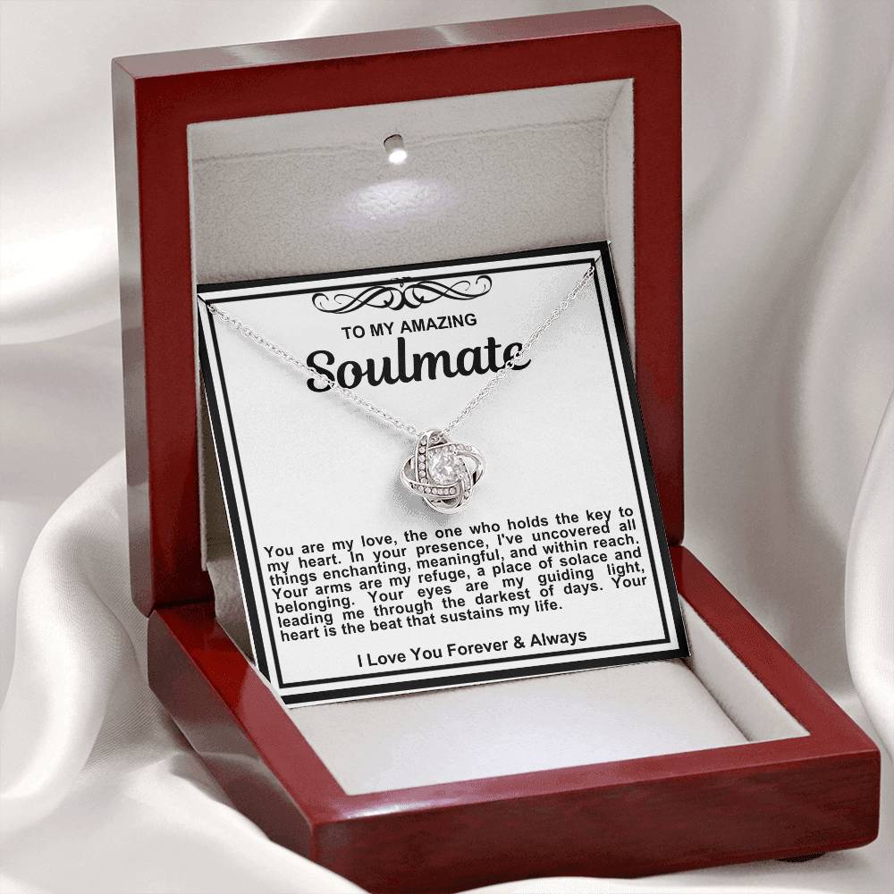 Soulmate Love Knot Necklace- You Hold The Key To My Heart