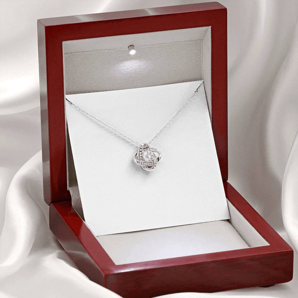 Mom Love Knot Necklace -Mom I Won the Lottery Having You as My Mother