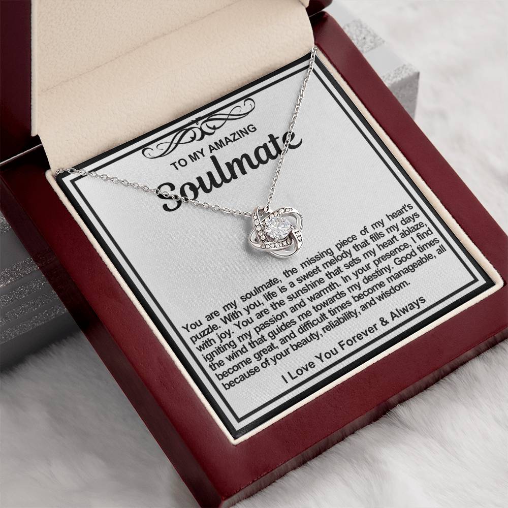 Soulmate Love Knot Necklace- The Missing Piece Of My Hearts Puzzle