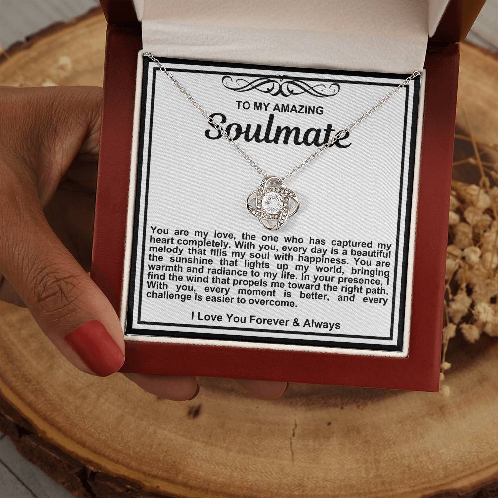 Soulmate Love Knot Necklace- You Captured My Heart Completely