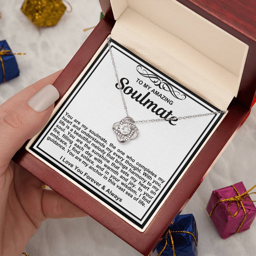 Soulmate Love Knot Necklace- With You Life Is A Beautiful Melody