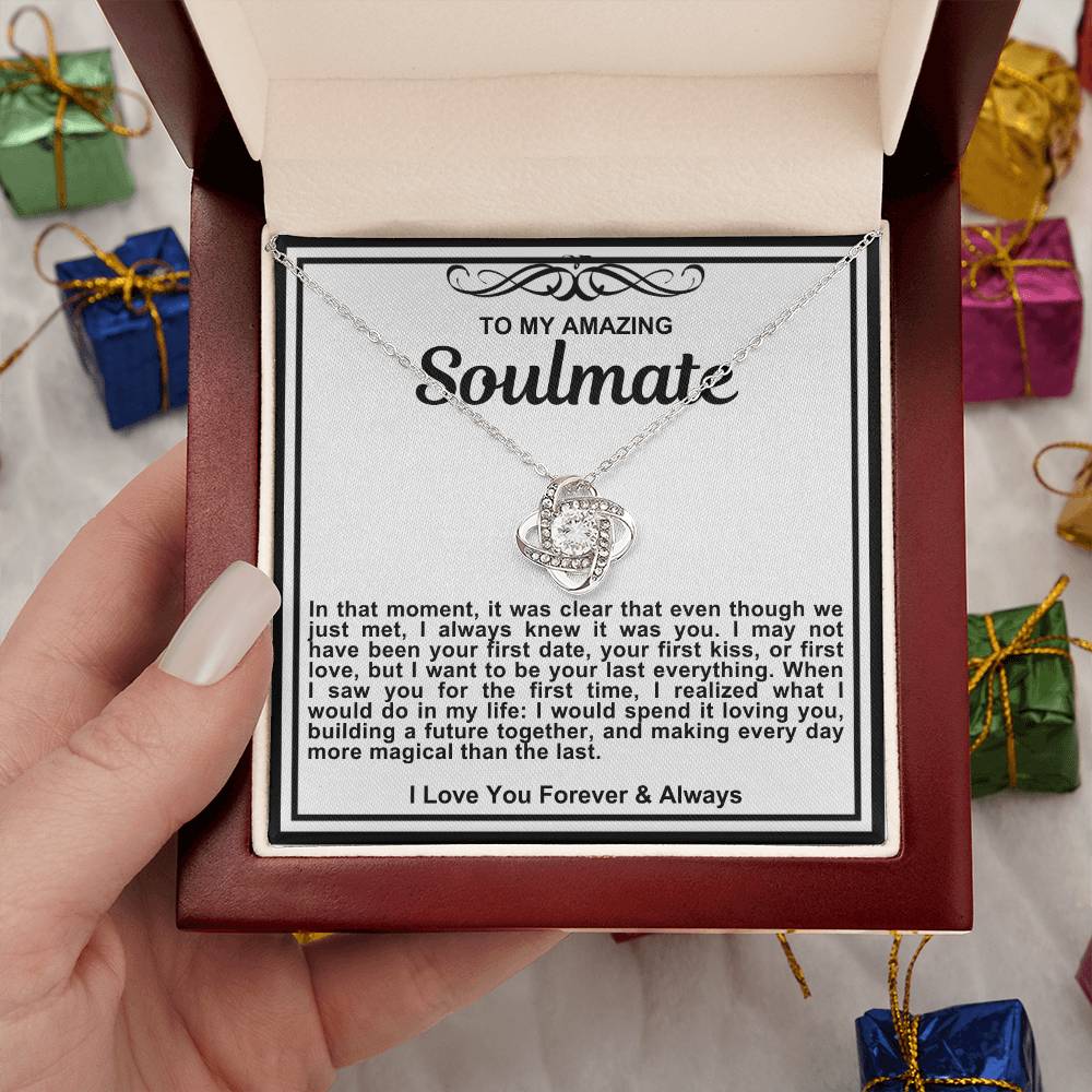 Soulmate Love Knot Necklace- I May Not Have Been Your First