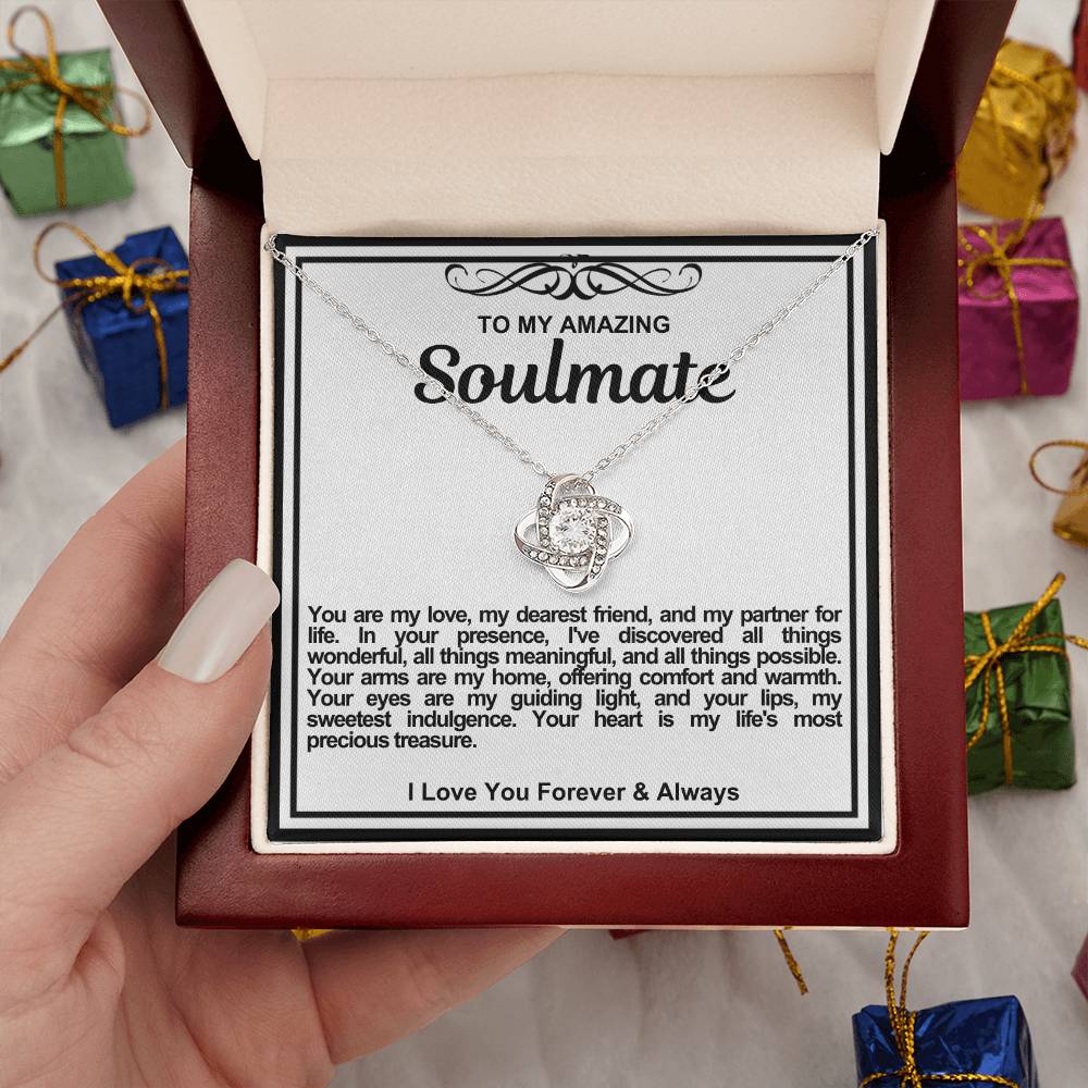 Soulmate Love Knot Necklace- Your Arms Are My Home