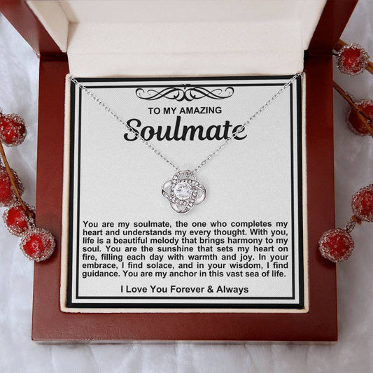 Soulmate Love Knot Necklace- With You Life Is A Beautiful Melody