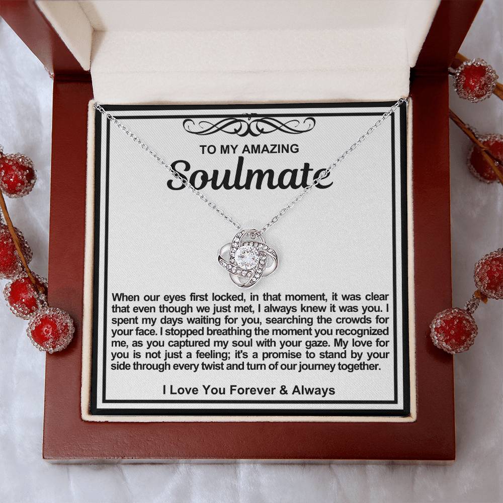 Soulmate Love Knot Necklace- You Captured My Gaze