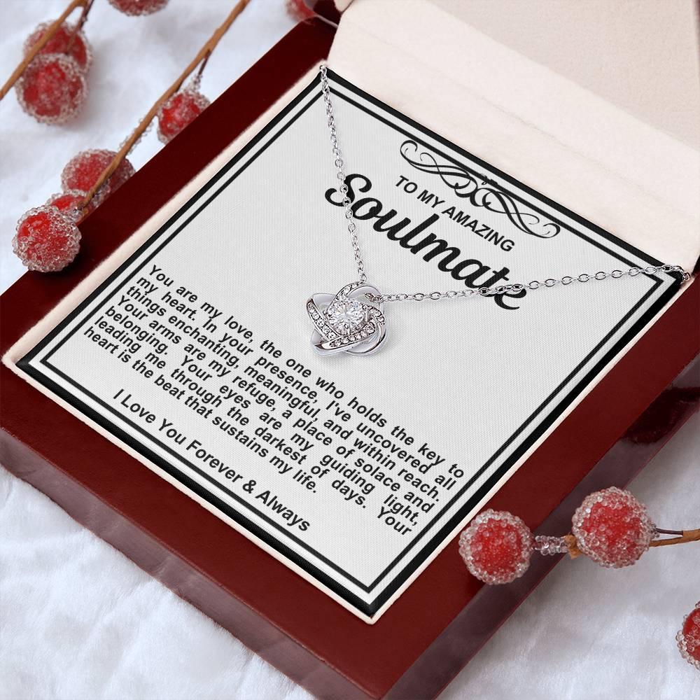 Soulmate Love Knot Necklace- You Hold The Key To My Heart