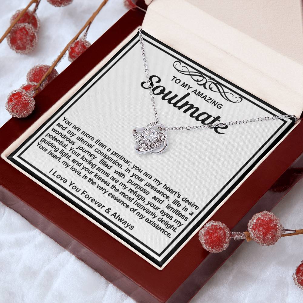 Soulmate Love Knot Necklace- You Are My Hearts Desire