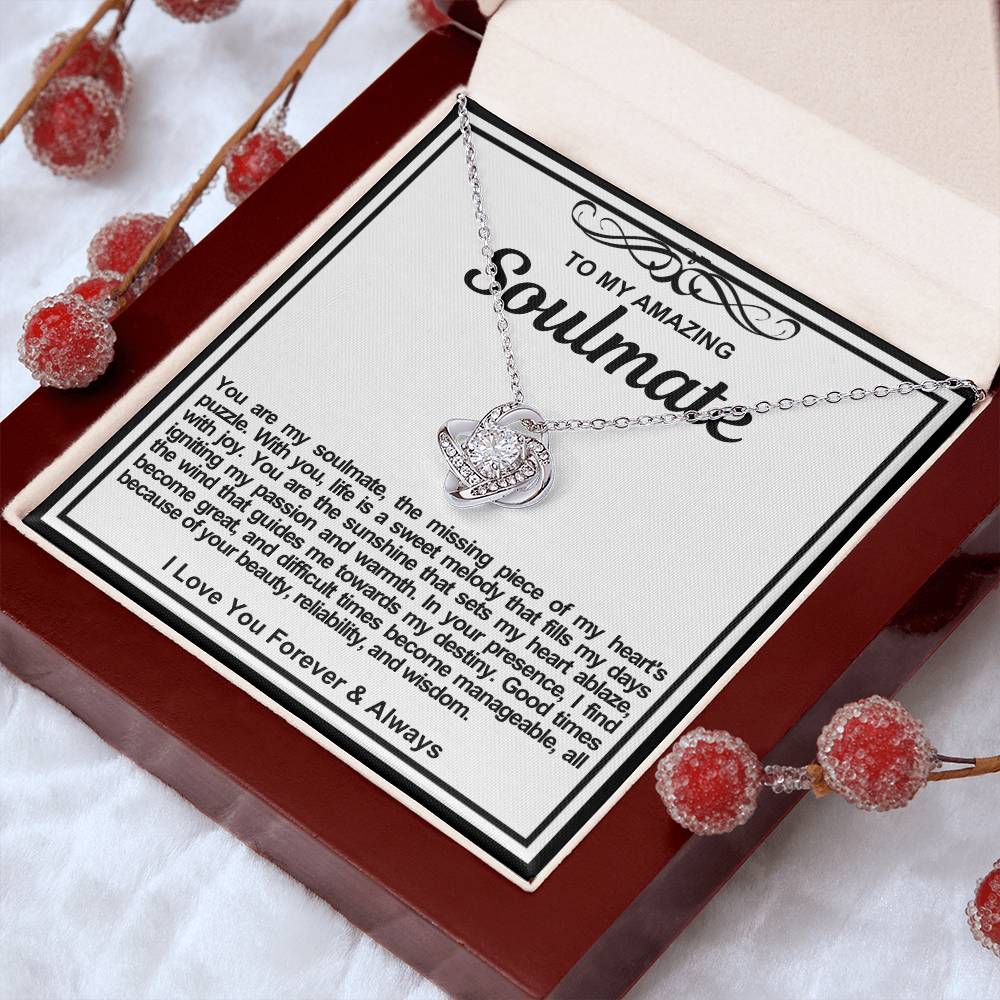 Soulmate Love Knot Necklace- The Missing Piece Of My Hearts Puzzle