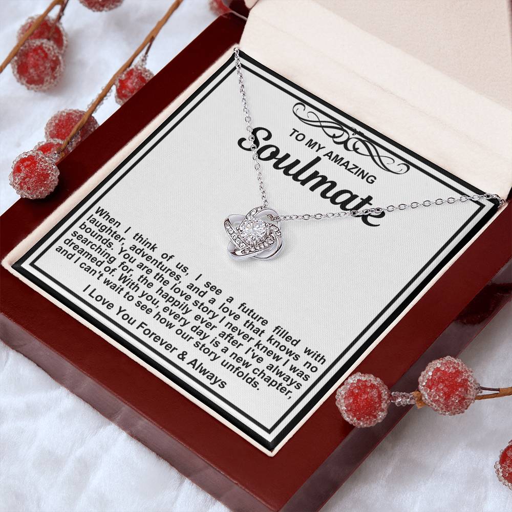 Soulmate Love Knot Necklace- With You Everyday Is A New Chapter