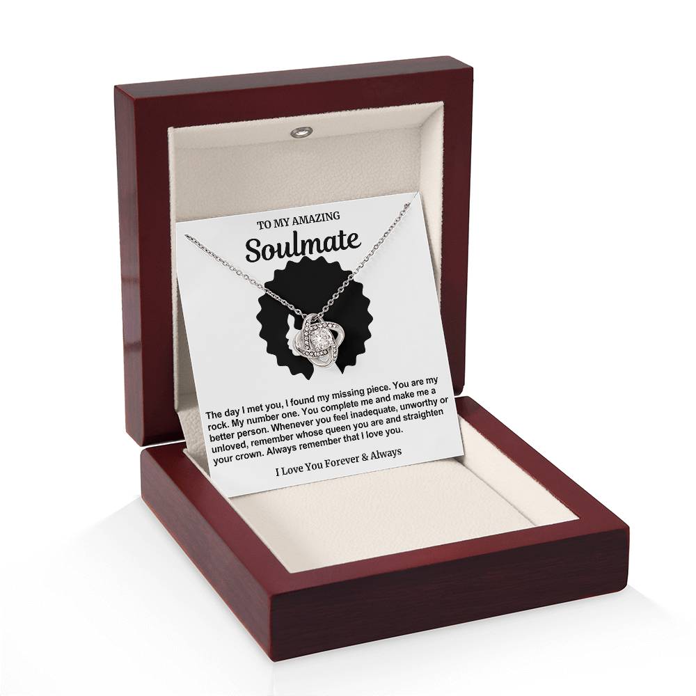 Soulmate Straighten Your Crown Love Knot Necklace