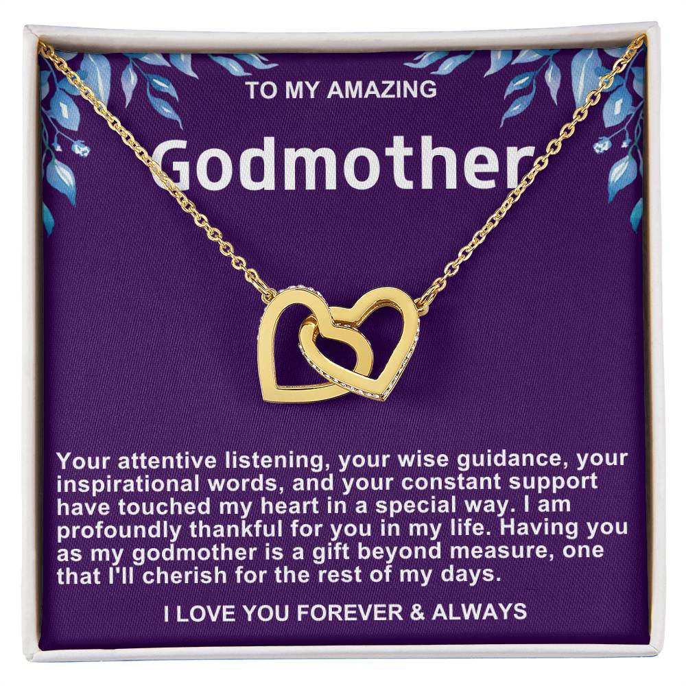 Godmother Interlocking Hearts Necklace