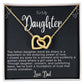 To My Daughter Hearts Necklace