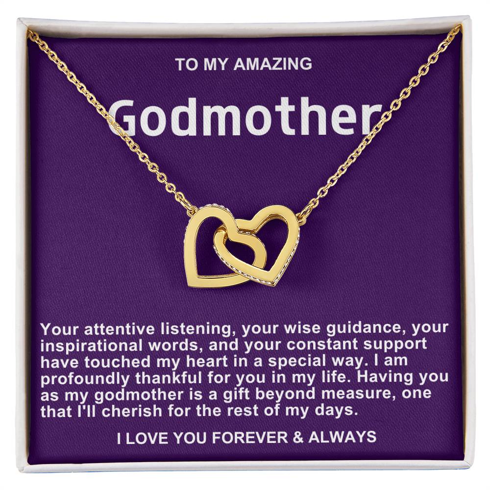 Godmother Interlocking Hearts Necklace