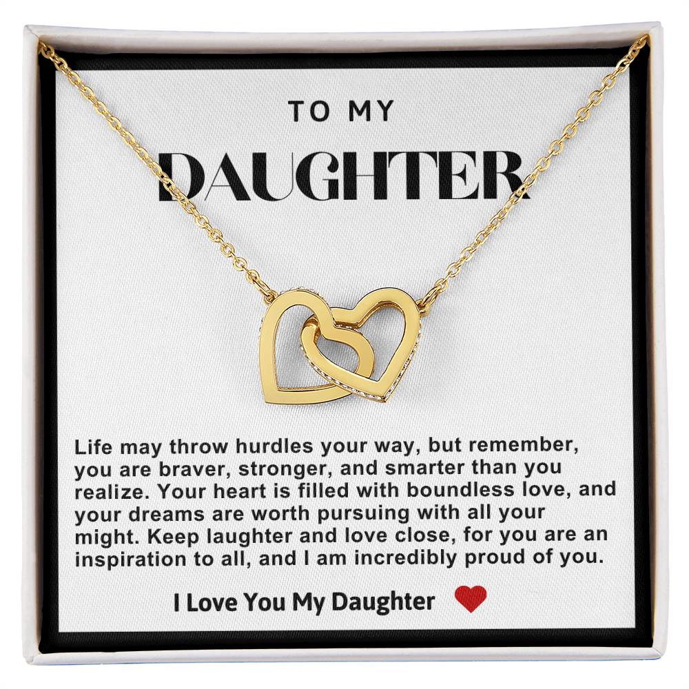 Daughter Interlocking Hearts Necklace