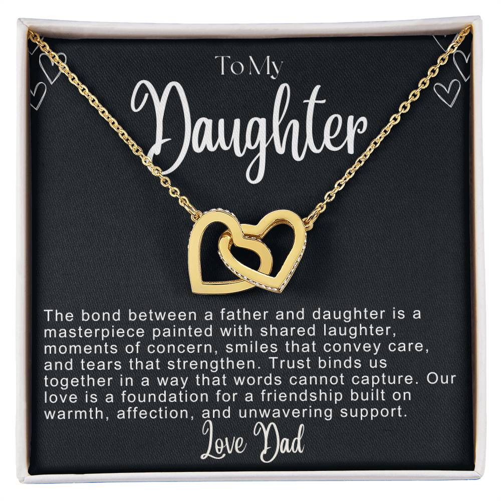 To My Daughter Hearts Necklace