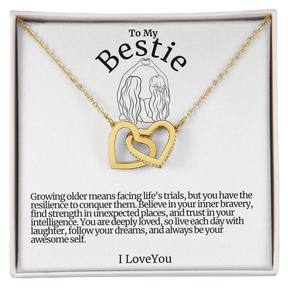 To My Bestie Hearts Necklace