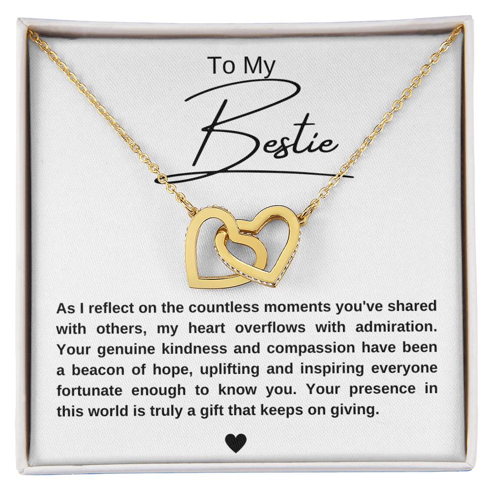 To My Bestie Double Hearts Necklace