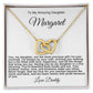 To My Amazing Daughter Personalized Hearts Necklace