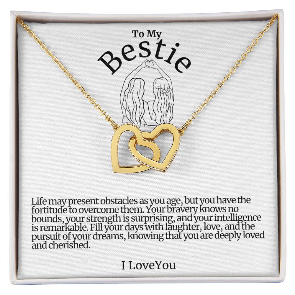 To My Bestie Hearts Necklace