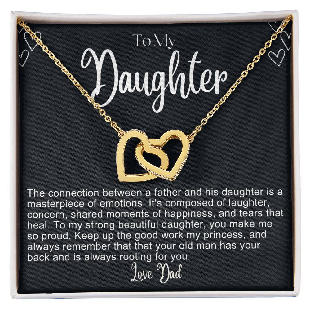 To My Daughter Hearts Necklace